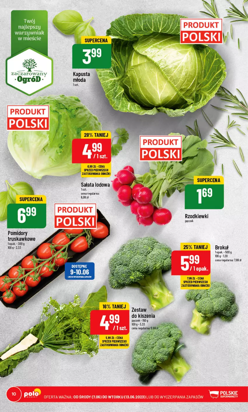 Gazetka promocyjna PoloMarket - Gazetka pomocyjna - ważna 07.06 do 13.06.2023 - strona 10 - produkty: Pomidory, Sałat, Sałata lodowa