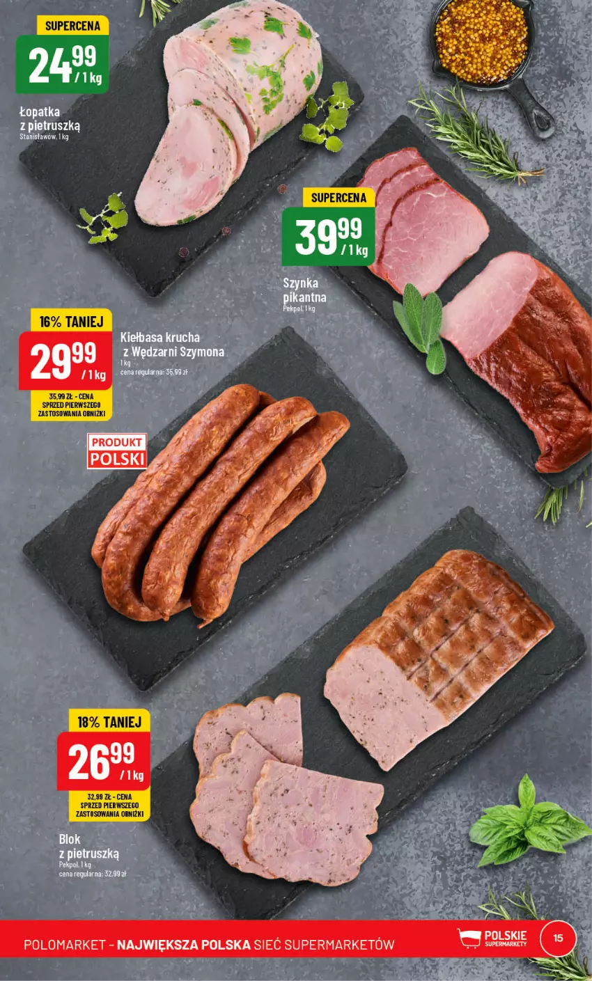 Gazetka promocyjna PoloMarket - Gazetka pomocyjna - ważna 07.06 do 13.06.2023 - strona 15 - produkty: Kiełbasa, Kiełbasa krucha, Pekpol