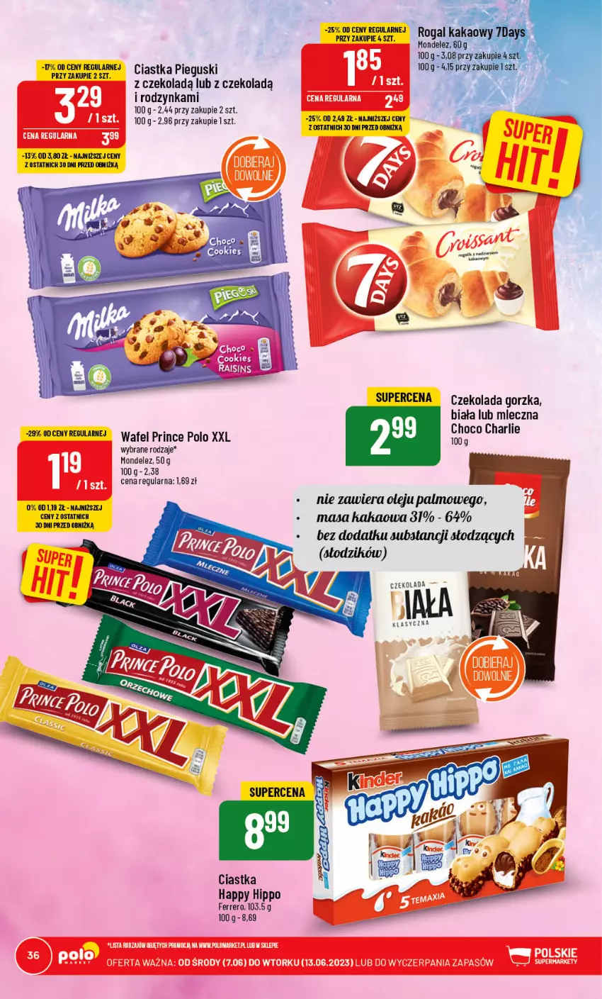 Gazetka promocyjna PoloMarket - Gazetka pomocyjna - ważna 07.06 do 13.06.2023 - strona 36 - produkty: Ciastka, Czekolada, Czekolada gorzka, Ferrero, HiPP, Kakao, Olej, Prince Polo