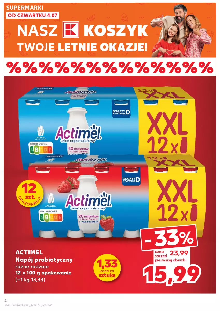 Gazetka promocyjna Kaufland - Gazetka tygodnia - ważna 04.07 do 10.07.2024 - strona 2 - produkty: Actimel, Kosz, Napój