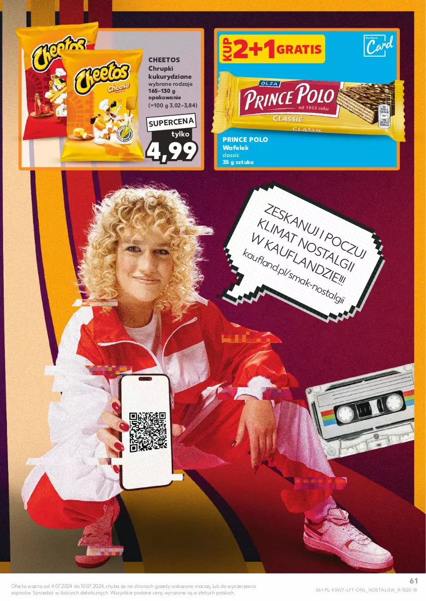 Gazetka promocyjna Kaufland - Gazetka tygodnia - ważna 04.07 do 10.07.2024 - strona 61 - produkty: Cheetos, Chrupki, Gra, LG, Prince Polo, Wafelek