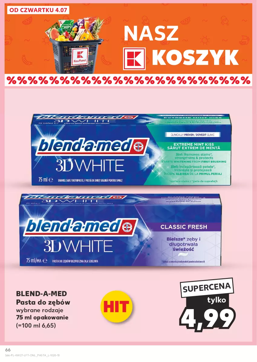 Gazetka promocyjna Kaufland - Gazetka tygodnia - ważna 04.07 do 10.07.2024 - strona 66 - produkty: Blend-a-Med, Kosz, Pasta do zębów