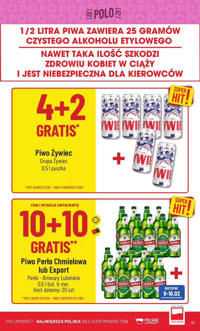 Gazetka promocyjna PoloMarket - Gazetka pomocyjna - ważna 07.02 do 13.02.2024 - strona 13 - produkty: Gra, Perła, Piwo, Por