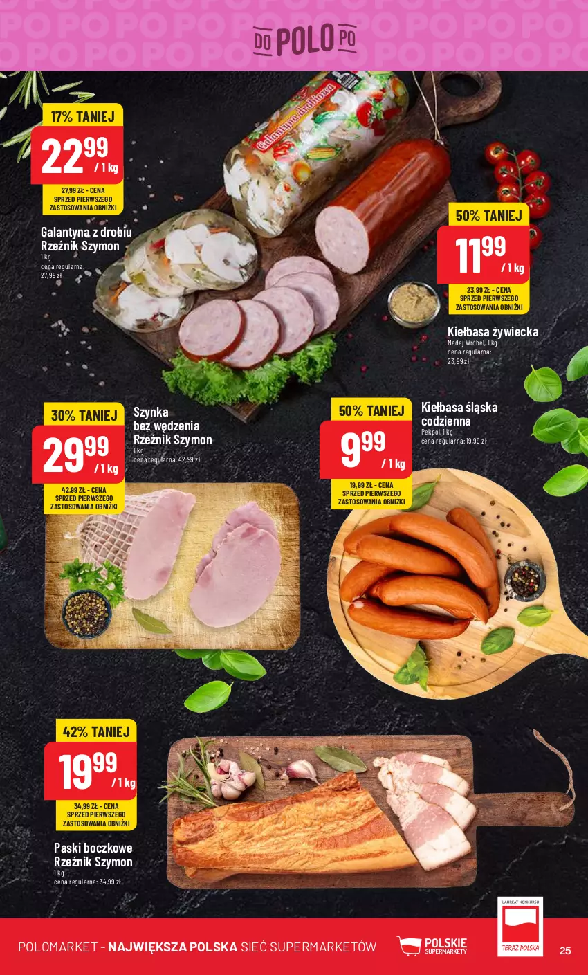 Gazetka promocyjna PoloMarket - Gazetka pomocyjna - ważna 07.02 do 13.02.2024 - strona 25 - produkty: Gala, Galantyna, Kiełbasa, Kiełbasa śląska, Madej Wróbel, Pekpol, Szynka