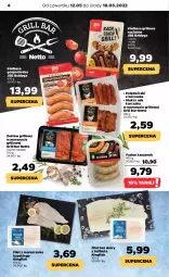 Gazetka promocyjna Netto - Gazetka spożywcza 12.05-18.05 - Gazetka - ważna od 18.05 do 18.05.2022 - strona 4 - produkty: Kurczak, Halibut, Filet z morszczuka, Stek, Fusion, Polędwiczki z kurczaka, Grill, Kasza, Kiełbasa