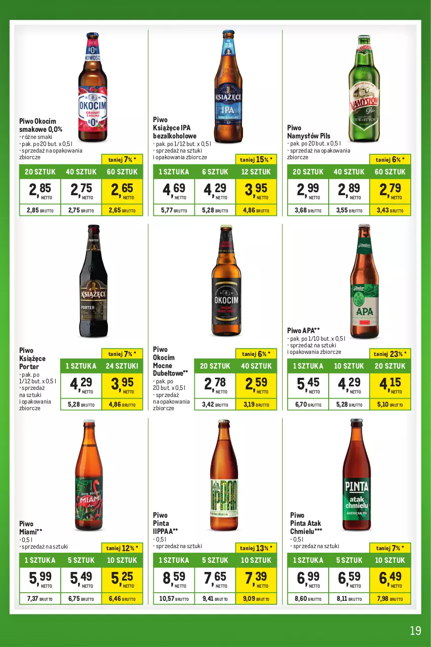 Gazetka promocyjna Makro - Kupujesz więcej płacisz mniej - oferta z alkoholem - ważna 20.02 do 18.03.2024 - strona 19 - produkty: Koc, Książęce, Namysłów, Okocim, Piwo, Por