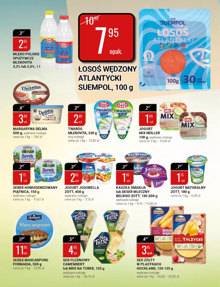 Gazetka promocyjna Bi1 - Dzień Kobiet - ważna 02.03 do 08.03.2022 - strona 11 - produkty: Bell, Bella, Belriso, Brie, Camembert, Delma, Deser, Deser mleczny, Hochland, Jogobella, Jogurt, Jogurt naturalny, Margaryna, Mascarpone, Mleko, Mlekovita, Piątnica, Ser, Ser pleśniowy, Serek, Serek homogenizowany, Smakija, Suempol, Twaróg, Zott