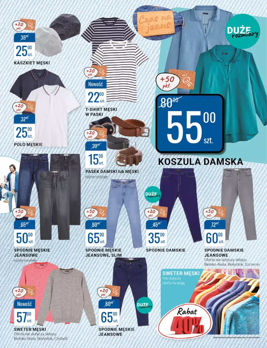 Gazetka promocyjna Bi1 - Dzień Kobiet - ważna 02.03 do 08.03.2022 - strona 19 - produkty: Kaszkiet, Pasek, Pasek damski, Spodnie, Sweter, T-shirt