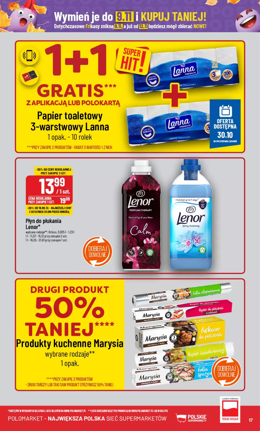 Gazetka promocyjna PoloMarket - Gazetka pomocyjna - ważna 30.10 do 05.11.2024 - strona 17 - produkty: BIC, Lenor, Papier, Papier toaletowy, Perfum, Płyn do płukania