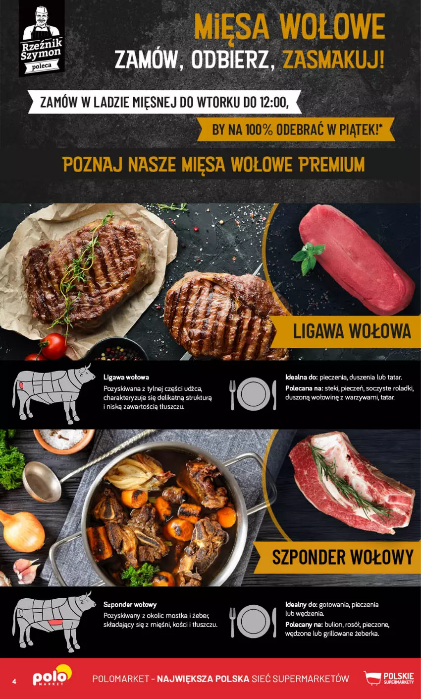 Gazetka promocyjna PoloMarket - Gazetka pomocyjna - ważna 30.10 do 05.11.2024 - strona 4 - produkty: Bulion, Grill, Lion, Piec, Rosół, Stek, Warzywa