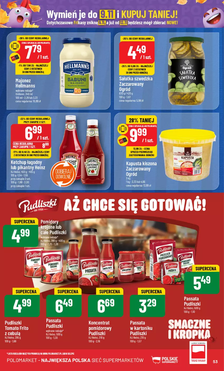 Gazetka promocyjna PoloMarket - Gazetka pomocyjna - ważna 30.10 do 05.11.2024 - strona 53 - produkty: Heinz, Ketchup, Majonez, Ogród, Sałat, Sałatka