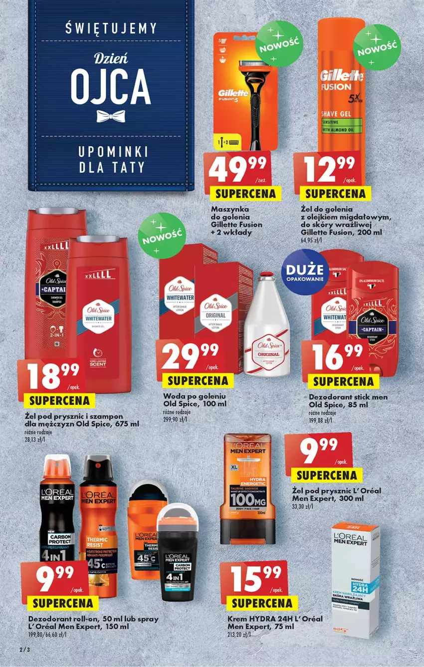 Gazetka promocyjna Biedronka - W tym tygodniu P - ważna 20.06 do 26.06.2022 - strona 2 - produkty: Dezodorant, Fusion, Gillette, LG, Maszynka, Old Spice, Szampon, Szynka, Woda