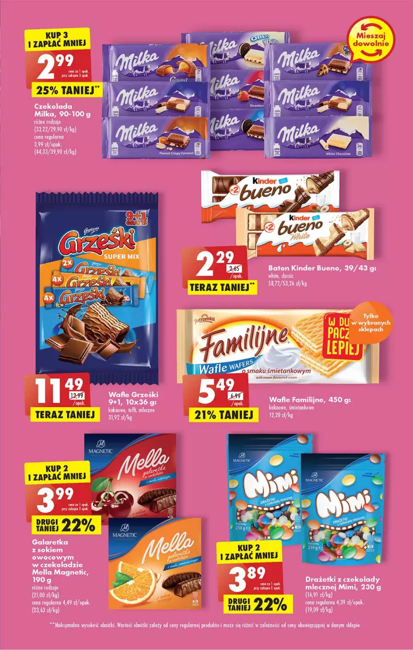 Gazetka promocyjna Biedronka - W tym tygodniu P - ważna 20.06 do 26.06.2022 - strona 31 - produkty: Baton, Czekolada, Fa, Gala, Galaretka, Kakao, Kinder, Kinder Bueno, Milka, Sok, Wafle