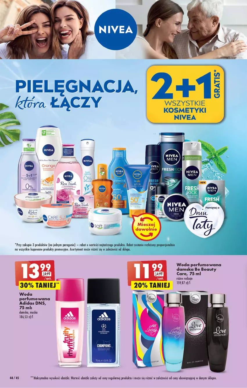 Gazetka promocyjna Biedronka - W tym tygodniu P - ważna 20.06 do 26.06.2022 - strona 44 - produkty: Adidas, Be Be, Nivea, Perfum, Płyn micelarny, Por, Sok, Woda, Woda perfumowana