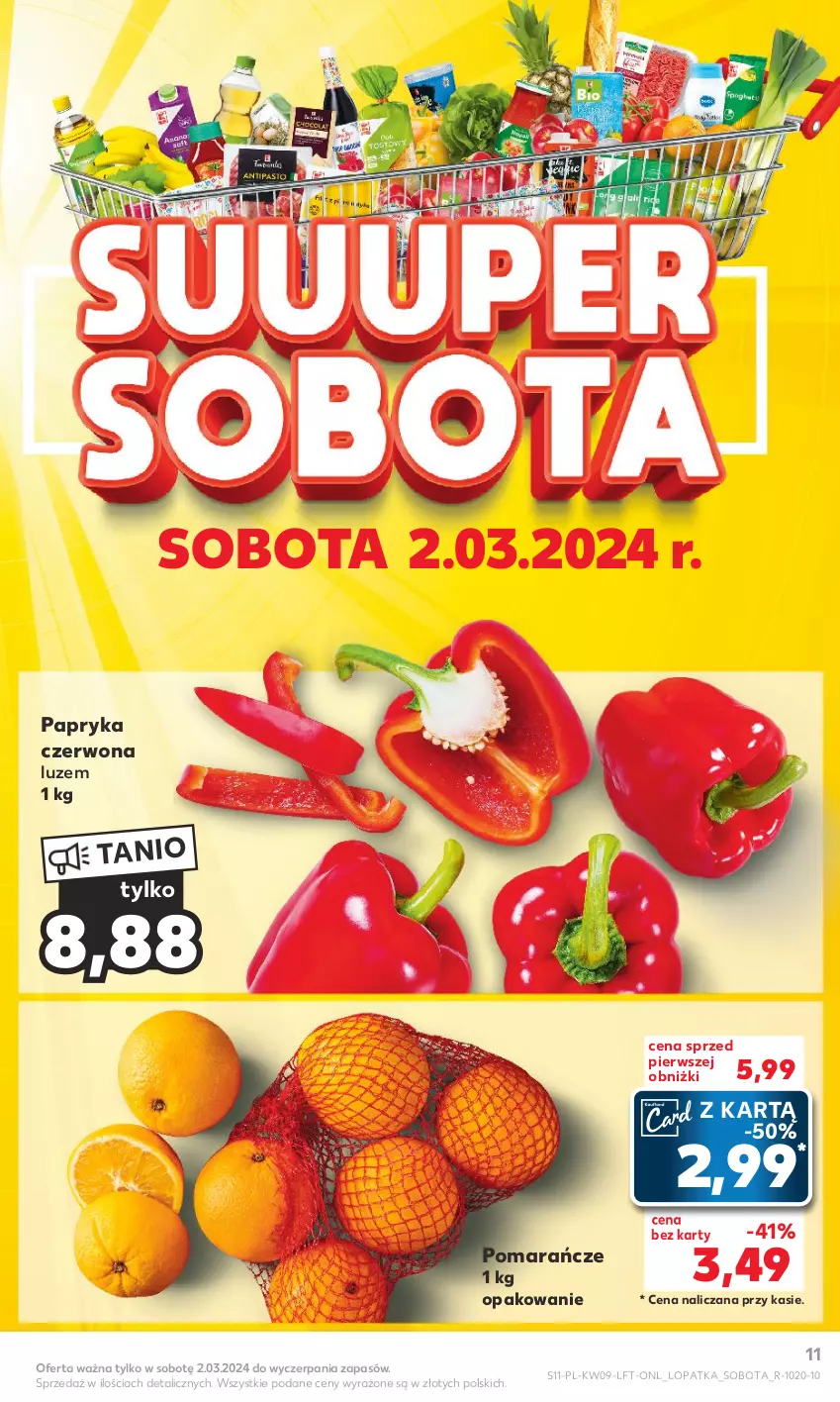 Gazetka promocyjna Kaufland - Gazetka tygodnia - ważna 29.02 do 06.03.2024 - strona 11 - produkty: Papryka, Papryka czerwona, Pomarańcze