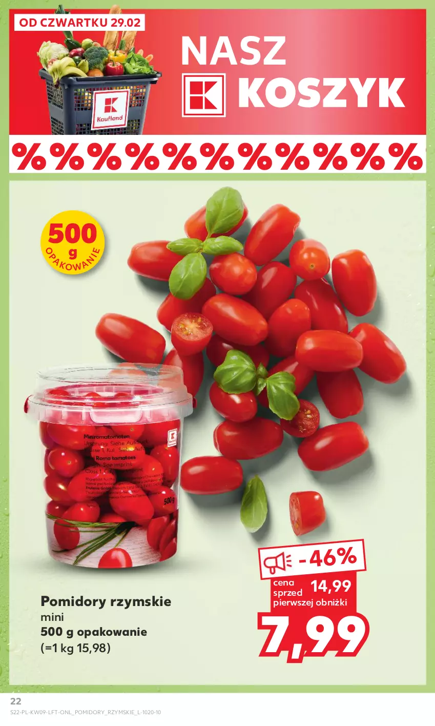 Gazetka promocyjna Kaufland - Gazetka tygodnia - ważna 29.02 do 06.03.2024 - strona 22 - produkty: Kosz, Pomidory