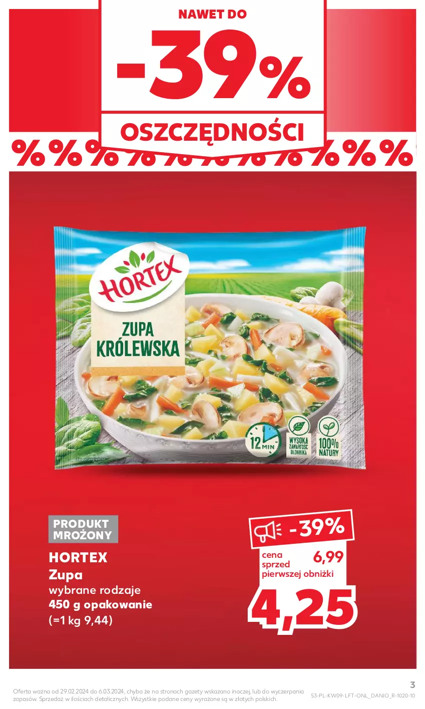 Gazetka promocyjna Kaufland - Gazetka tygodnia - ważna 29.02 do 06.03.2024 - strona 3 - produkty: Danio, Hortex, Zupa