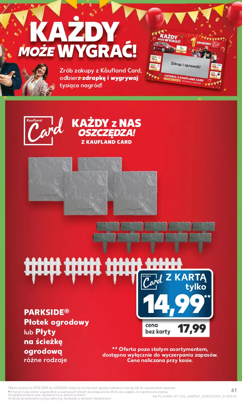 Gazetka promocyjna Kaufland - Gazetka tygodnia - ważna 29.02 do 06.03.2024 - strona 61 - produkty: Gra, Gry, Parkside