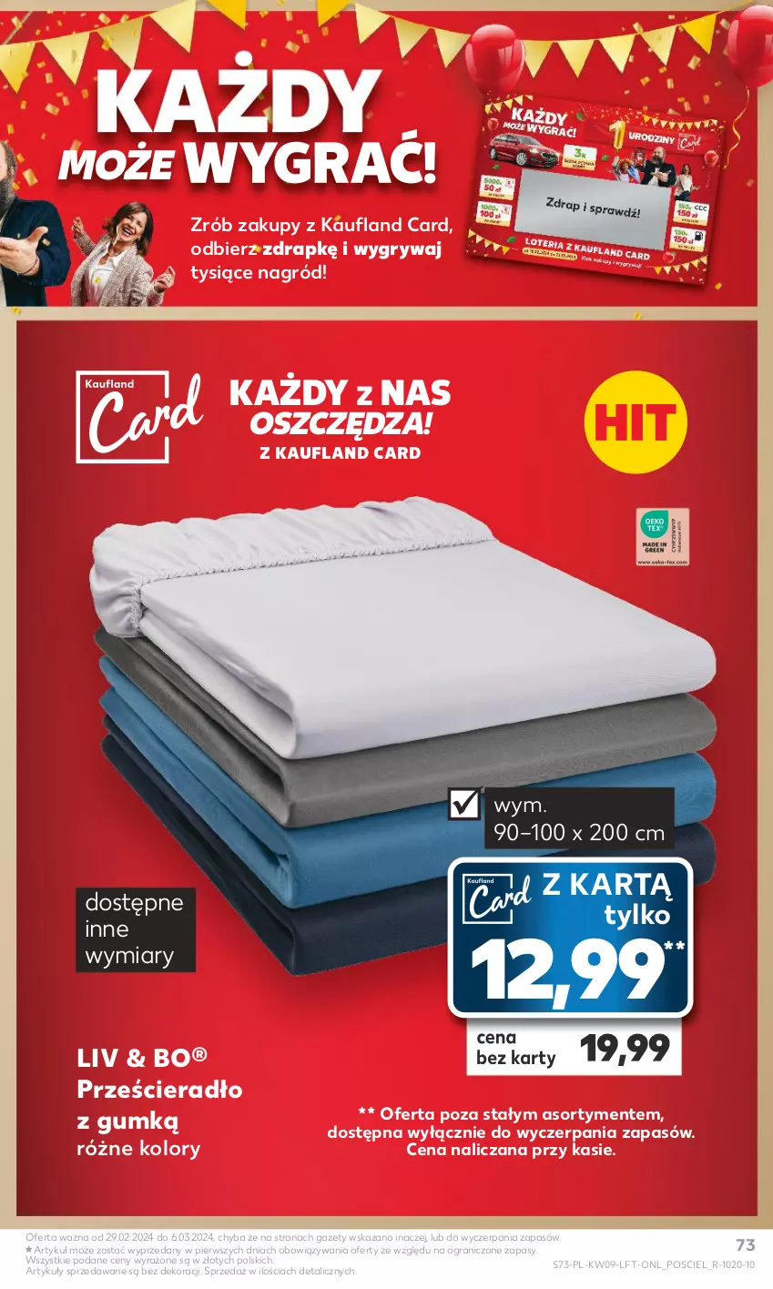 Gazetka promocyjna Kaufland - Gazetka tygodnia - ważna 29.02 do 06.03.2024 - strona 73 - produkty: Gra, Gry, Prześcieradło