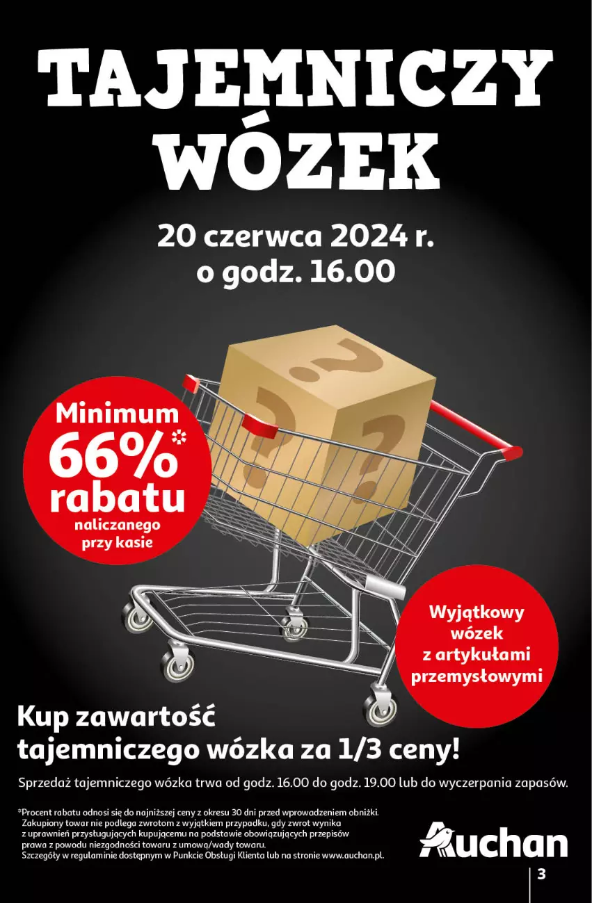 Gazetka promocyjna Auchan - Gazetka CENY W DÓŁ Hipermarket Auchan - ważna 20.06 do 26.06.2024 - strona 3 - produkty: Wózek