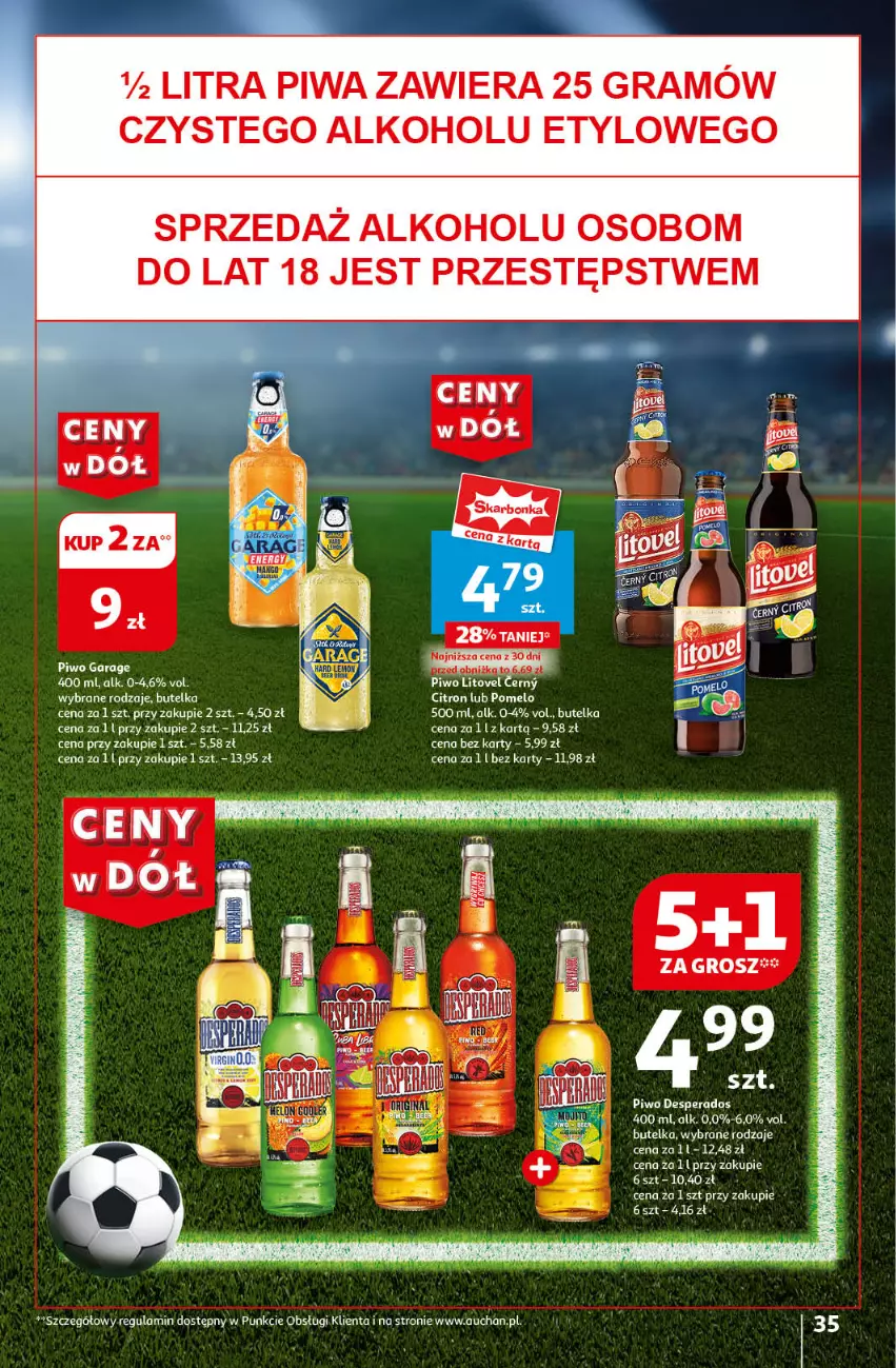 Gazetka promocyjna Auchan - Gazetka CENY W DÓŁ Hipermarket Auchan - ważna 20.06 do 26.06.2024 - strona 39 - produkty: Gra, Piwa, Pomelo