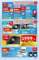 Gazetka promocyjna Auchan - Gazetka CENY W DÓŁ Hipermarket Auchan - Gazetka - ważna od 26.06 do 26.06.2024 - strona 49 - produkty: LED TV, Por, Gin, Amol, Motorola, Kosz, Tusz, Urządzenie wielofunkcyjne, HP