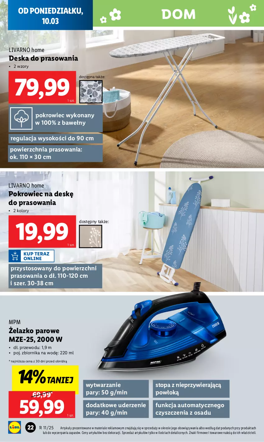 Gazetka promocyjna Lidl - GAZETKA - ważna 10.03 do 15.03.2025 - strona 20 - produkty: Deska do prasowania, Ivar, Pokrowiec, Pokrowiec na deskę, Sok, Top