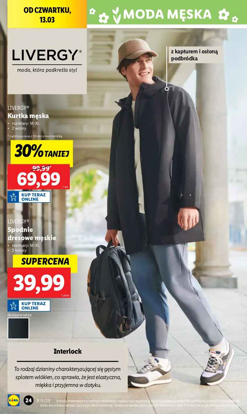 Gazetka promocyjna Lidl - GAZETKA - ważna 10.03 do 15.03.2025 - strona 24 - produkty: Dres, Kurtka, Moda, Spodnie, Spodnie dresowe