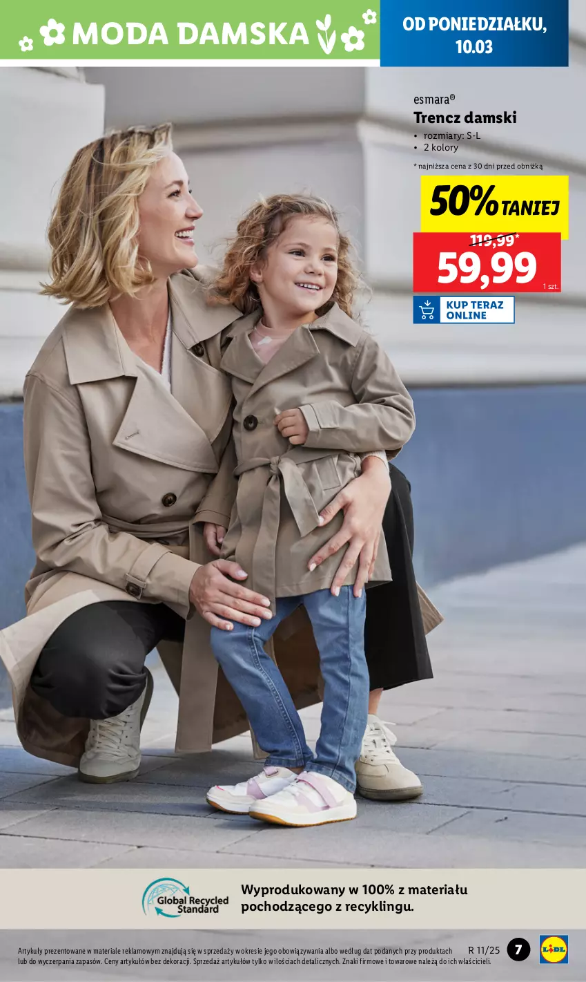 Gazetka promocyjna Lidl - GAZETKA - ważna 10.03 do 15.03.2025 - strona 7 - produkty: Moda, Trencz