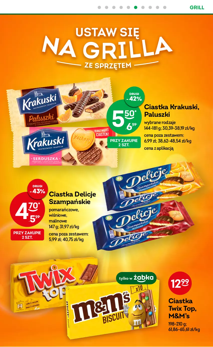 Gazetka promocyjna Żabka - ważna 10.05 do 23.05.2023 - strona 26 - produkty: Ciastka, Delicje, Grill, Krakus, Krakuski, Top, Twix