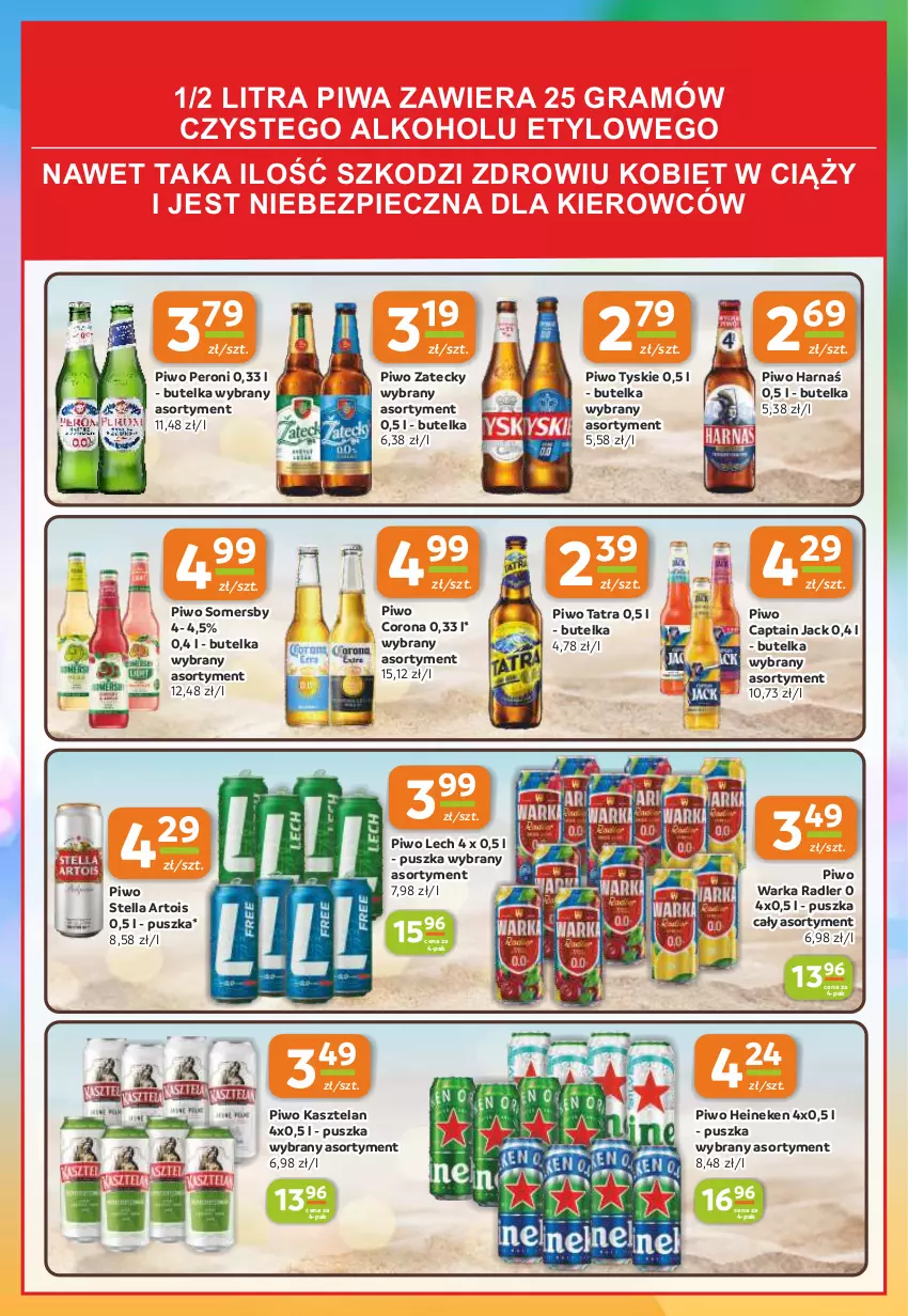 Gazetka promocyjna Gama - Gazetka Gama - ważna 07.08 do 19.08.2025 - strona 11 - produkty: Captain Jack, Gra, Harnaś, Heineken, Kasztelan, Piec, Piwa, Piwo, Radler, Somersby, Tatra, Tyskie, Warka