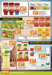 Gazetka promocyjna Gama - Gazetka Gama - Gazetka - ważna od 19.08 do 19.08.2025 - strona 8 - produkty: Ketchup, Koncentrat pomidorowy, Makaron, Papier, Bonduelle, Fasola, Pulpety, Popcorn, Płatki kosmetyczne, Olej rzepakowy, Pudliszki, Olej, Groszek, Bakalland, Kukurydza, Klopsiki, Knorr, Fa