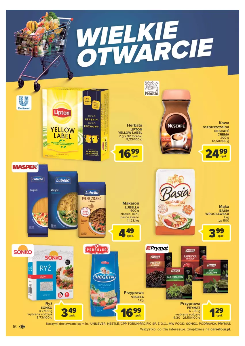 Gazetka promocyjna Carrefour - Gazetka Wielki otwarcie Carrefour Plac Unii - ważna 31.05 do 05.06.2023 - strona 16 - produkty: Bell, Bella, Laur, Lubella, Papryka, Papryka słodka, Pieprz, Prymat, Spaghetti