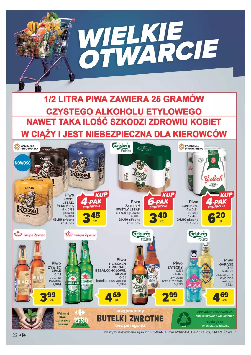 Gazetka promocyjna Carrefour - Gazetka Wielki otwarcie Carrefour Plac Unii - ważna 31.05 do 05.06.2023 - strona 22 - produkty: Carlsberg, Gin, Heineken, Kozel, Piwo