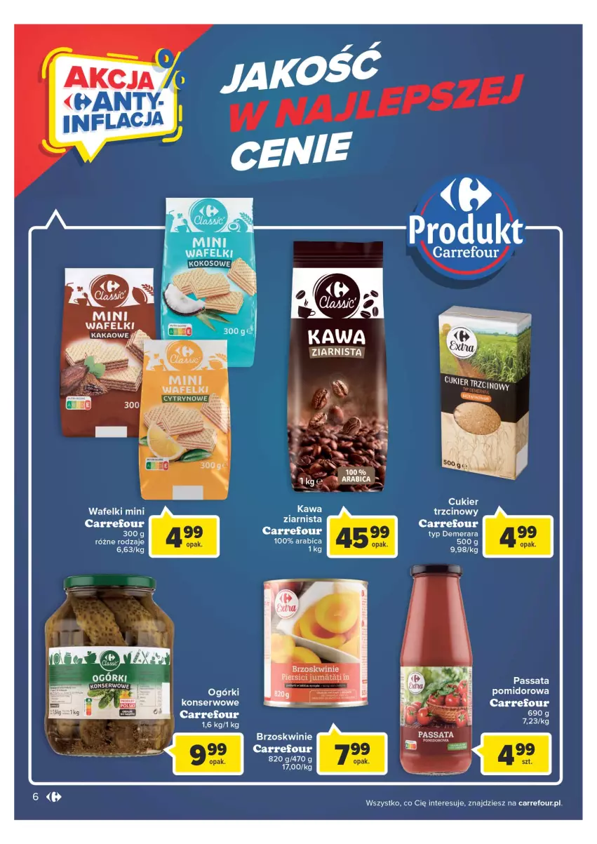 Gazetka promocyjna Carrefour - Gazetka Wielki otwarcie Carrefour Plac Unii - ważna 31.05 do 05.06.2023 - strona 6 - produkty: BIC, Brzoskwinie, Cukier, Kakao, Kawa, Ser