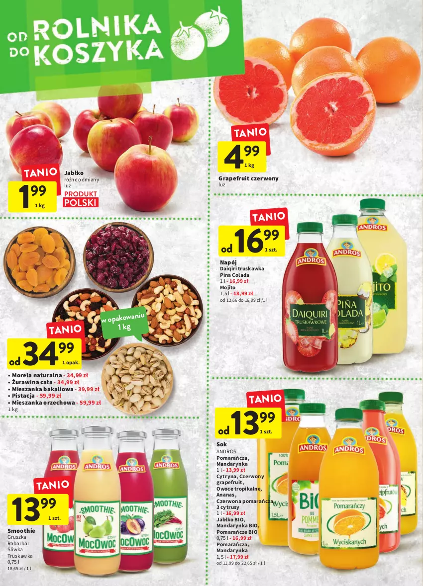 Gazetka promocyjna Intermarche - ważna 17.03 do 23.03.2022 - strona 10 - produkty: Ananas, Gra, Mieszanka bakaliowa, Mieszanka orzechowa, Morela, Napój, Owoce, Pomarańcze, Smoothie, Sok