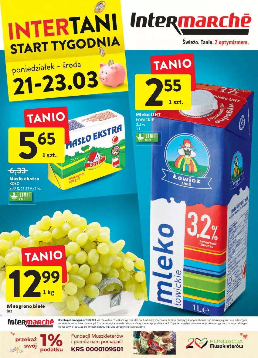 Gazetka promocyjna Intermarche - ważna 17.03 do 23.03.2022 - strona 40 - produkty: Masło, Mleko, Wino