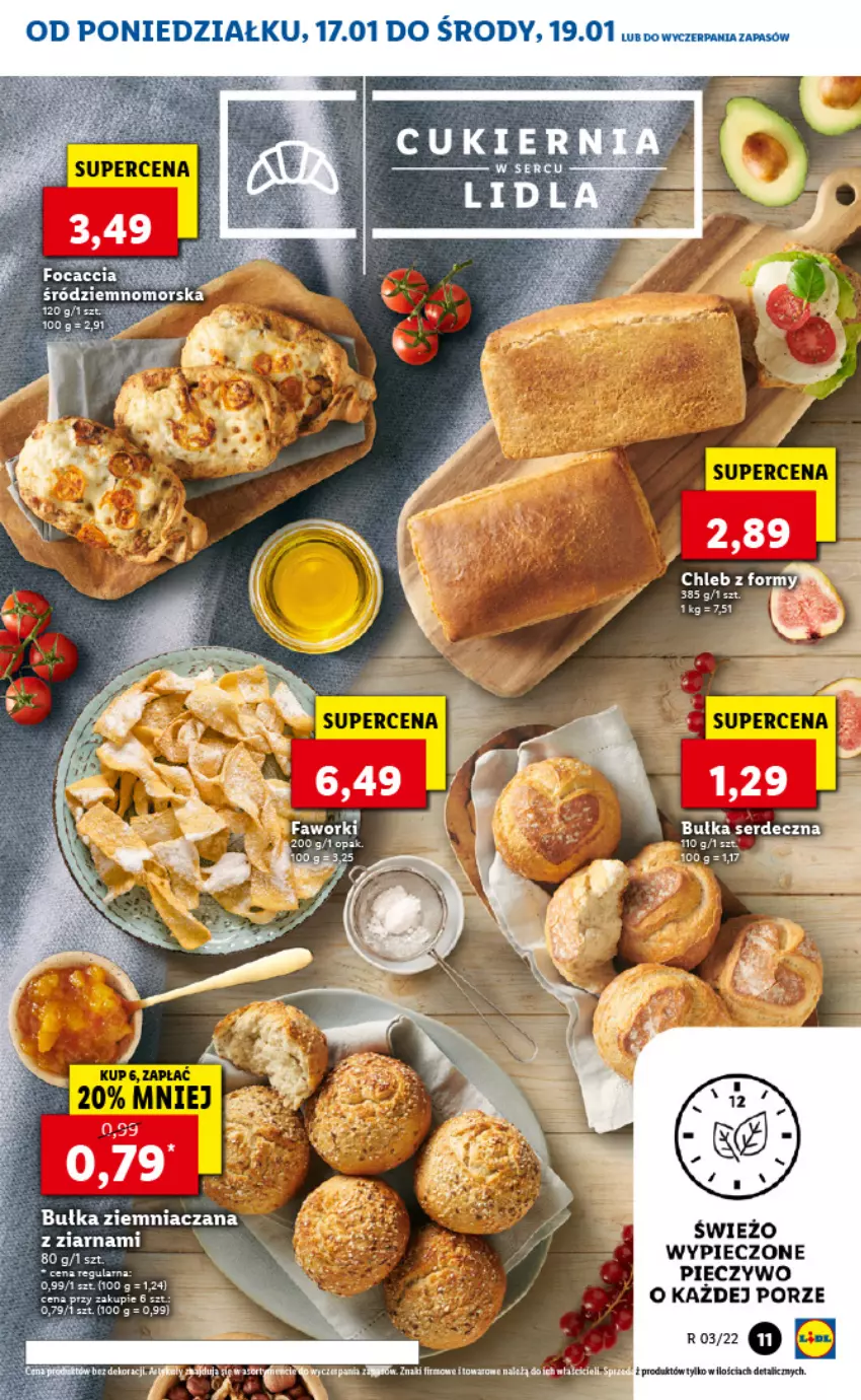 Gazetka promocyjna Lidl - GAZETKA - ważna 17.01 do 19.01.2022 - strona 11 - produkty: Bułka, Fa, Piec, Pieczywo, Por