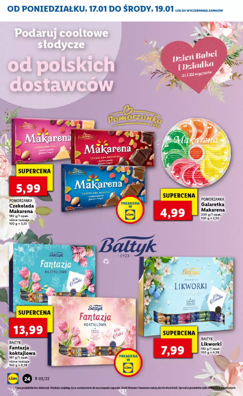 Gazetka promocyjna Lidl - GAZETKA - ważna 17.01 do 19.01.2022 - strona 24 - produkty: Czekolada, Fa, Fanta, Gala, Galaretka