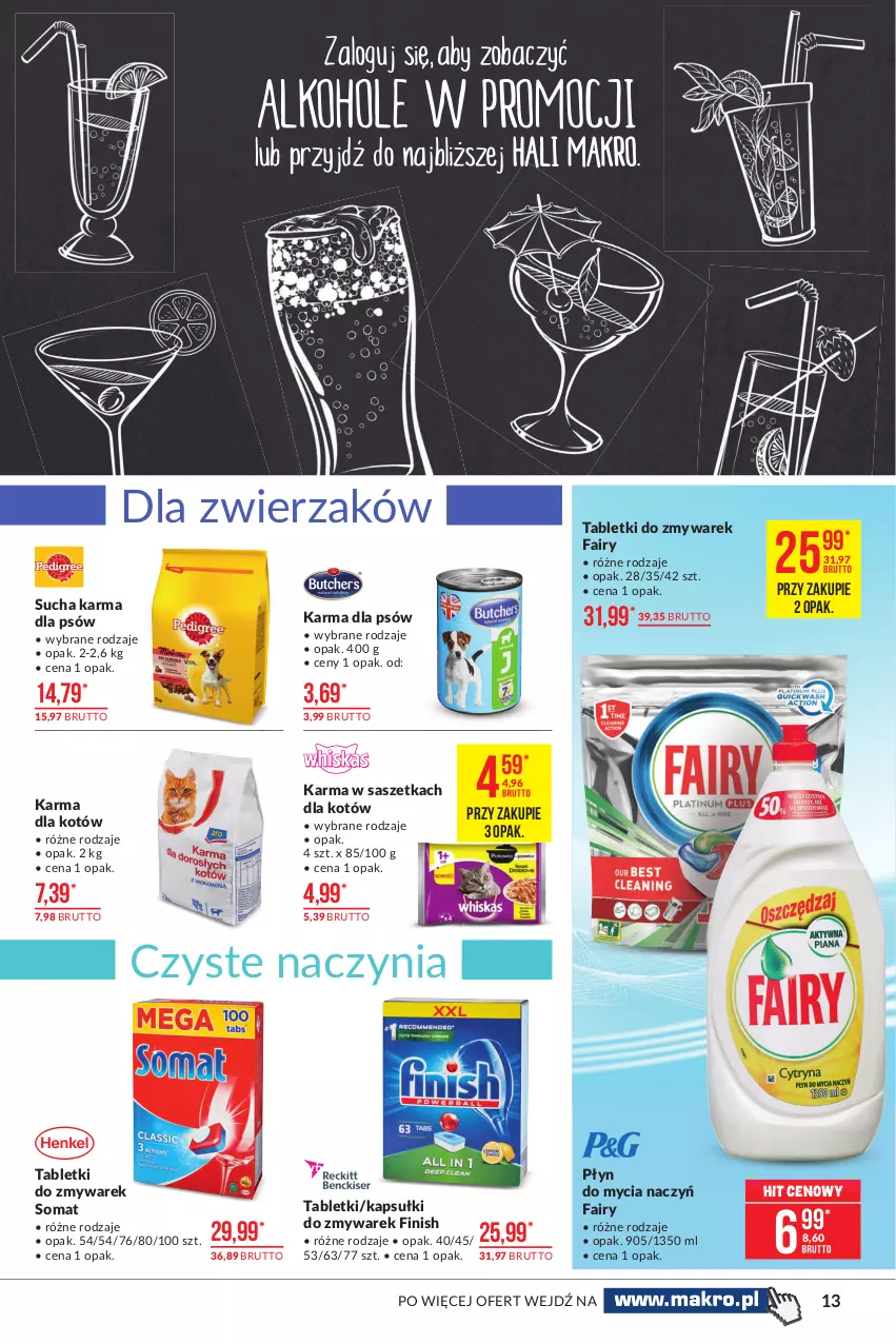 Gazetka promocyjna Makro - [Oferta promocyjna] Artykuły spożywcze - ważna 15.06 do 28.06.2021 - strona 13 - produkty: Do mycia naczyń, Fa, Fairy, Finish, Płyn do mycia, Płyn do mycia naczyń, Somat, Sucha karma, Tablet