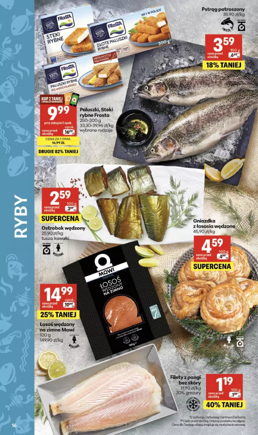 Gazetka promocyjna Delikatesy Centrum - Franczyza DC34 Czwartek - ważna 20.08 do 26.08.2026 - strona 16 - produkty: Frosta, Gra, Kawa, Pstrąg, Rum, Sos, Stek, Tusz