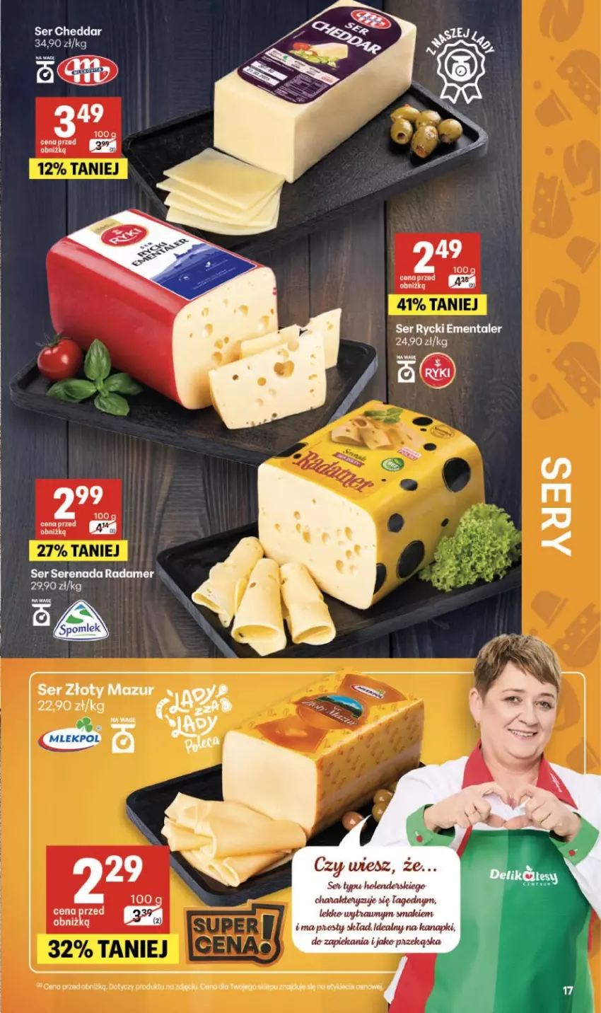 Gazetka promocyjna Delikatesy Centrum - Franczyza DC34 Czwartek - ważna 20.08 do 26.08.2026 - strona 17 - produkty: Cheddar, Ementaler, Ser