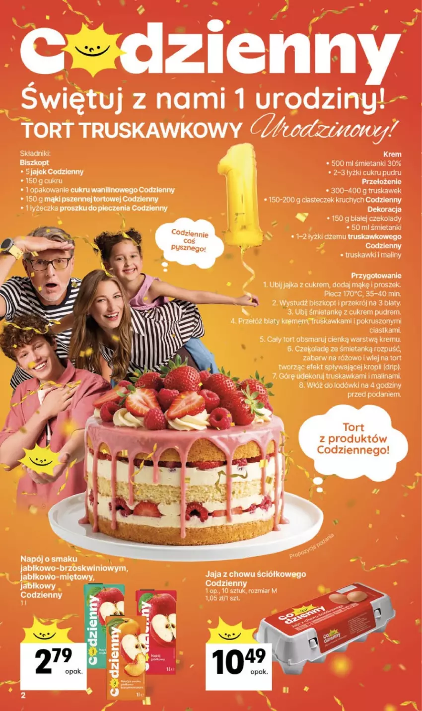 Gazetka promocyjna Delikatesy Centrum - Franczyza DC34 Czwartek - ważna 20.08 do 26.08.2026 - strona 2 - produkty: Ciastka, Dżem, Jaja, LG, Maliny, Napój, Piec, Truskawki