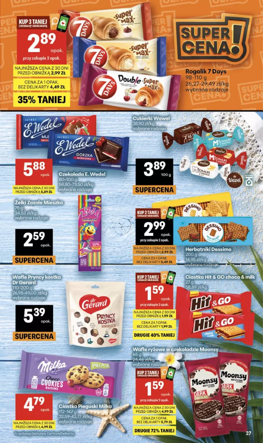 Gazetka promocyjna Delikatesy Centrum - Franczyza DC34 Czwartek - ważna 20.08 do 26.08.2026 - strona 27 - produkty: 7 Days, AEG, Ciastka, Herbatniki, Rogal, Rum, Ryż, Top, Wafle