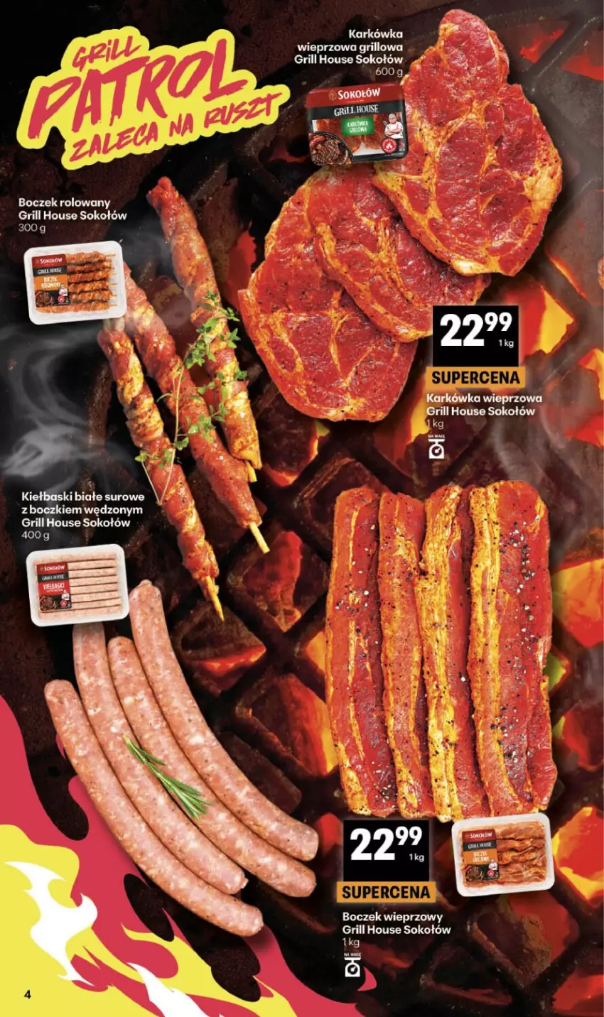 Gazetka promocyjna Delikatesy Centrum - Franczyza DC34 Czwartek - ważna 20.08 do 26.08.2026 - strona 4 - produkty: Fa, Grill, Sok, Sokołów