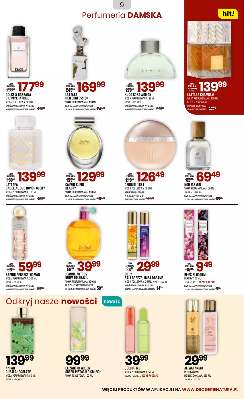 Gazetka promocyjna Drogerie Natura - Gazetka Drogerie Natura - ważna 23.06 do 04.07.2025 - strona 9 - produkty: Calvin Klein, Cerruti, Elizabeth Arden, Fa, Hugo Boss, Perfum, Woda, Woda perfumowana, Woda toaletowa