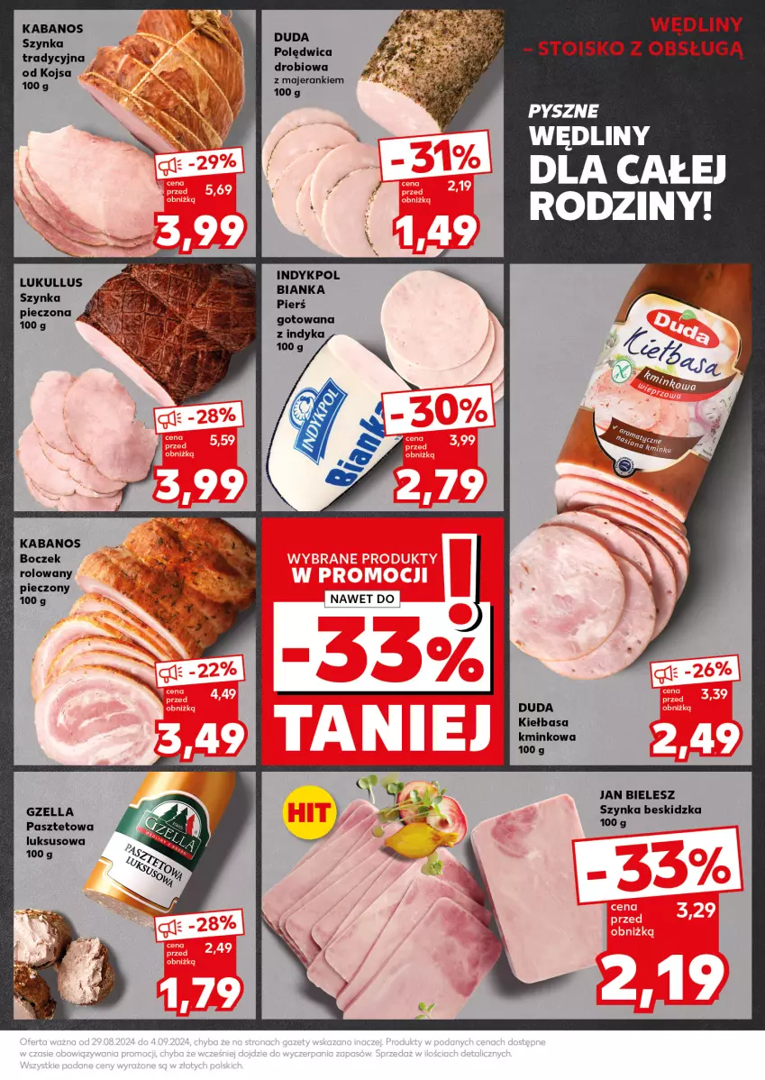 Gazetka promocyjna Kaufland - Kaufland - ważna 02.09 do 04.09.2024 - strona 13 - produkty: Bianka, Boczek, Duda, Kabanos, Kiełbasa, Pasztet, Piec, Polędwica, Szynka