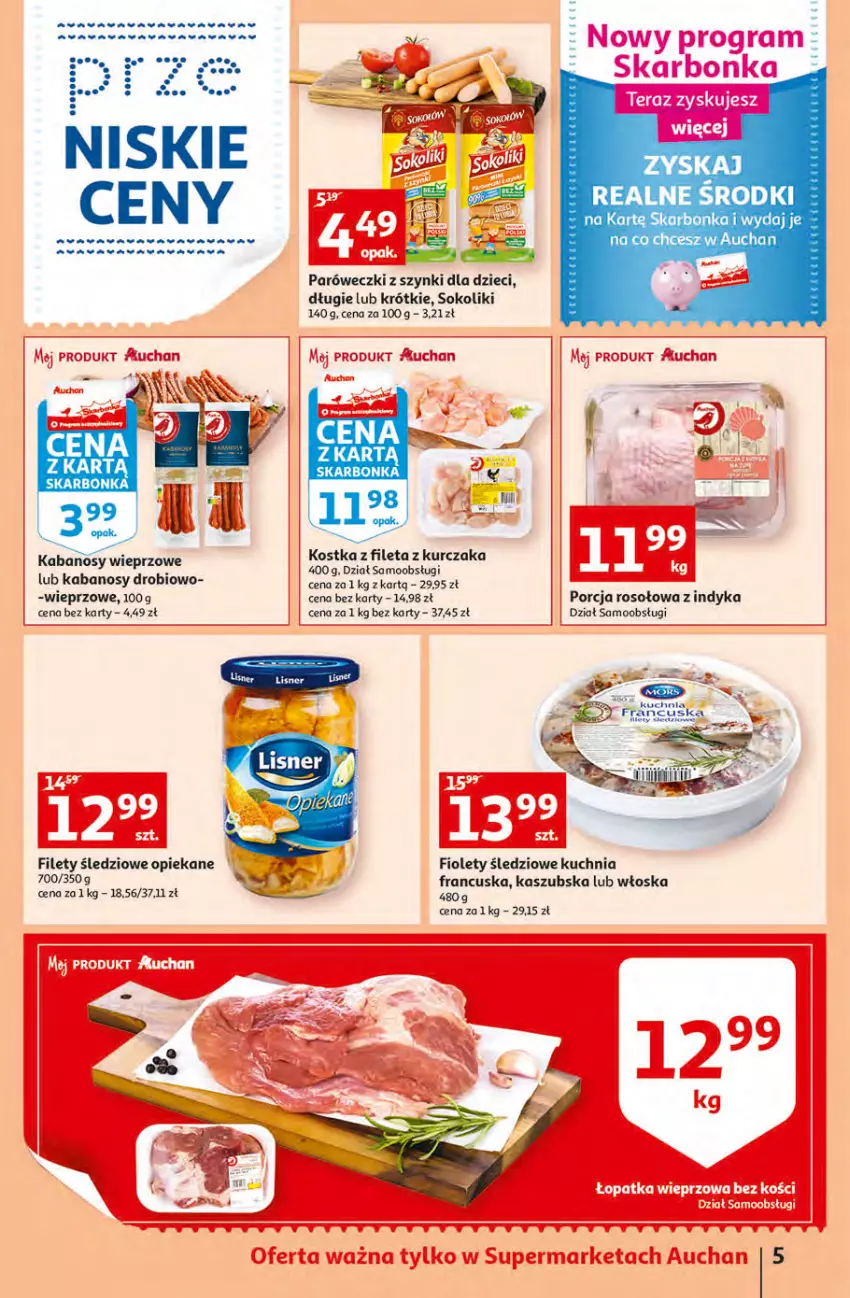 Gazetka promocyjna Auchan - Szkoła oszczędzania Supermarkety 25-31.08 - ważna 29.08 do 31.08.2022 - strona 5 - produkty: Dzieci, Fa, Gra, Gry, Kabanos, Kuchnia, Por, Ryż, Sok, Tera