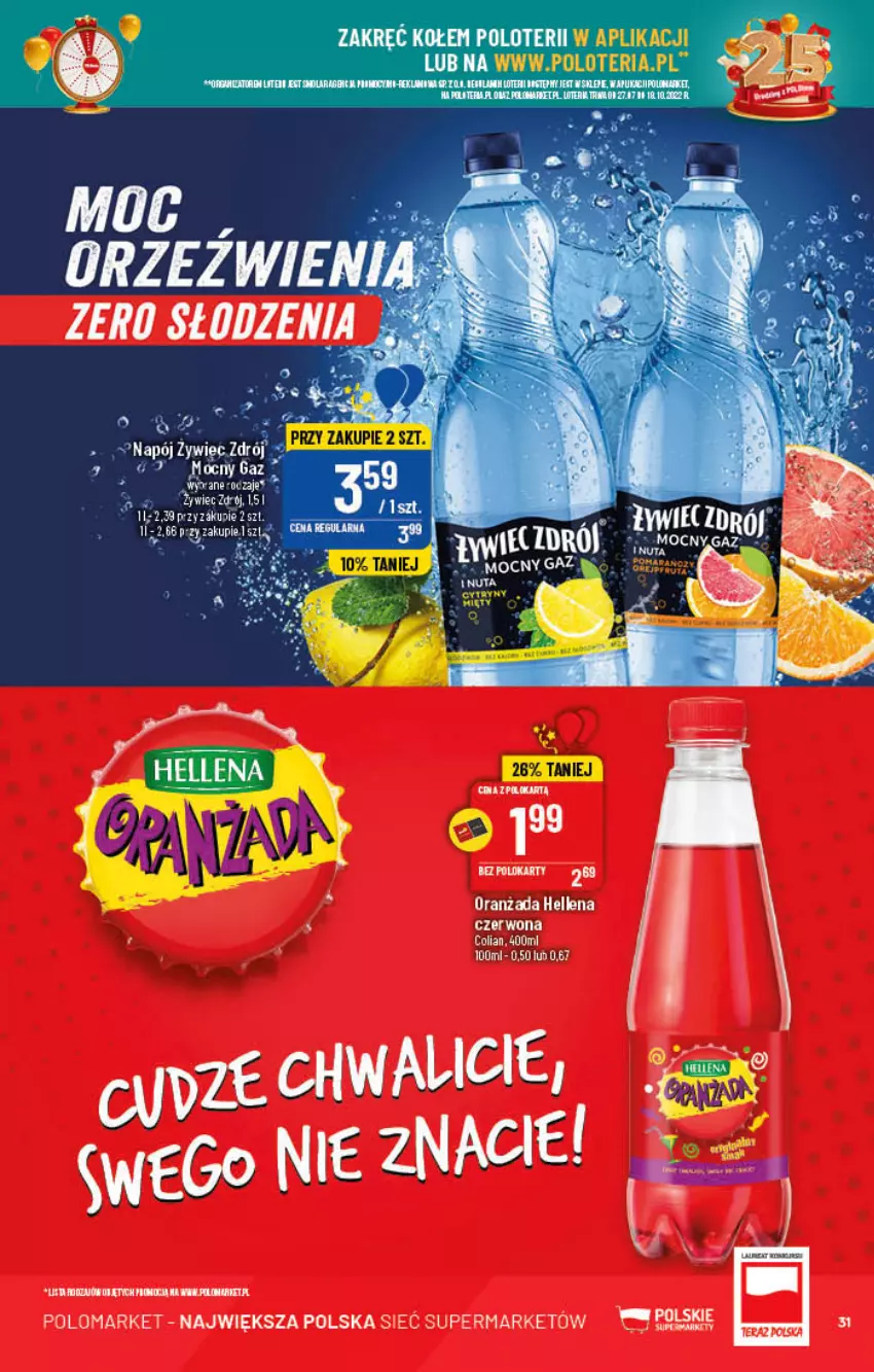 Gazetka promocyjna PoloMarket - Gazetka pomocyjna - ważna 17.08 do 23.08.2022 - strona 31 - produkty: Hellena, Napój, Oranżada