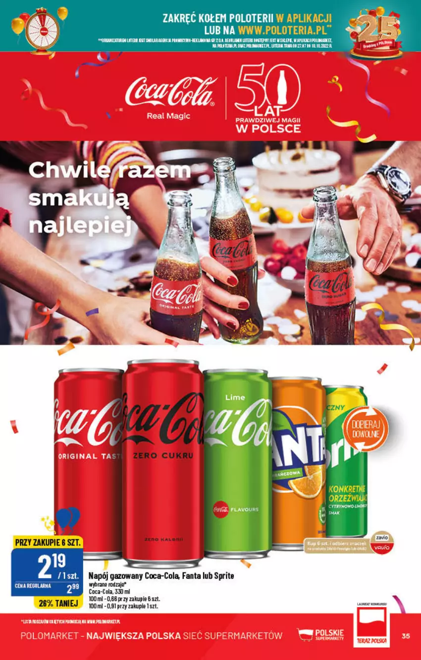 Gazetka promocyjna PoloMarket - Gazetka pomocyjna - ważna 17.08 do 23.08.2022 - strona 35 - produkty: Coca-Cola, Fa, Fanta, Kret, Napój, Napój gazowany, Pur, Sprite